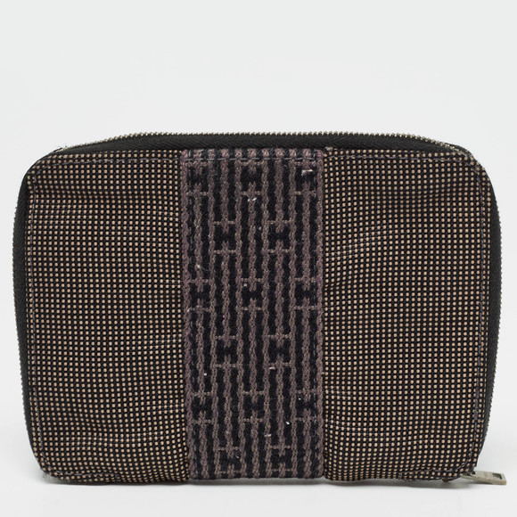 Hermes Other - HERMES Grey Canvas Herline Zip Wallet